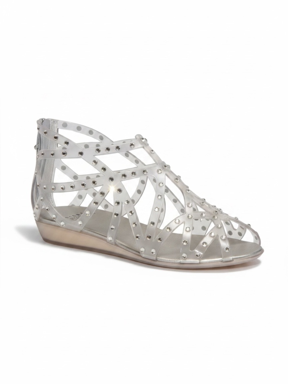 New Jelly Clear gladiator Sandals Stuart Weitzman Crystals Cinderella Bride 9